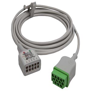 ECG Trunk Cable, 3/5-lead, AHA, 3.6 m/12 ft. ECG Trunk Cable, 3/5-lead, AHA, 3.6 m/12 ft.